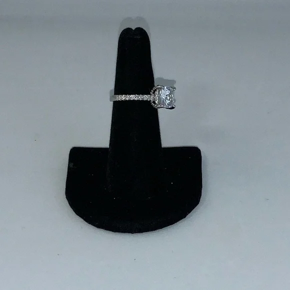 1ct Pave Crown Cushion Cut Ring - Picture 10 of 14